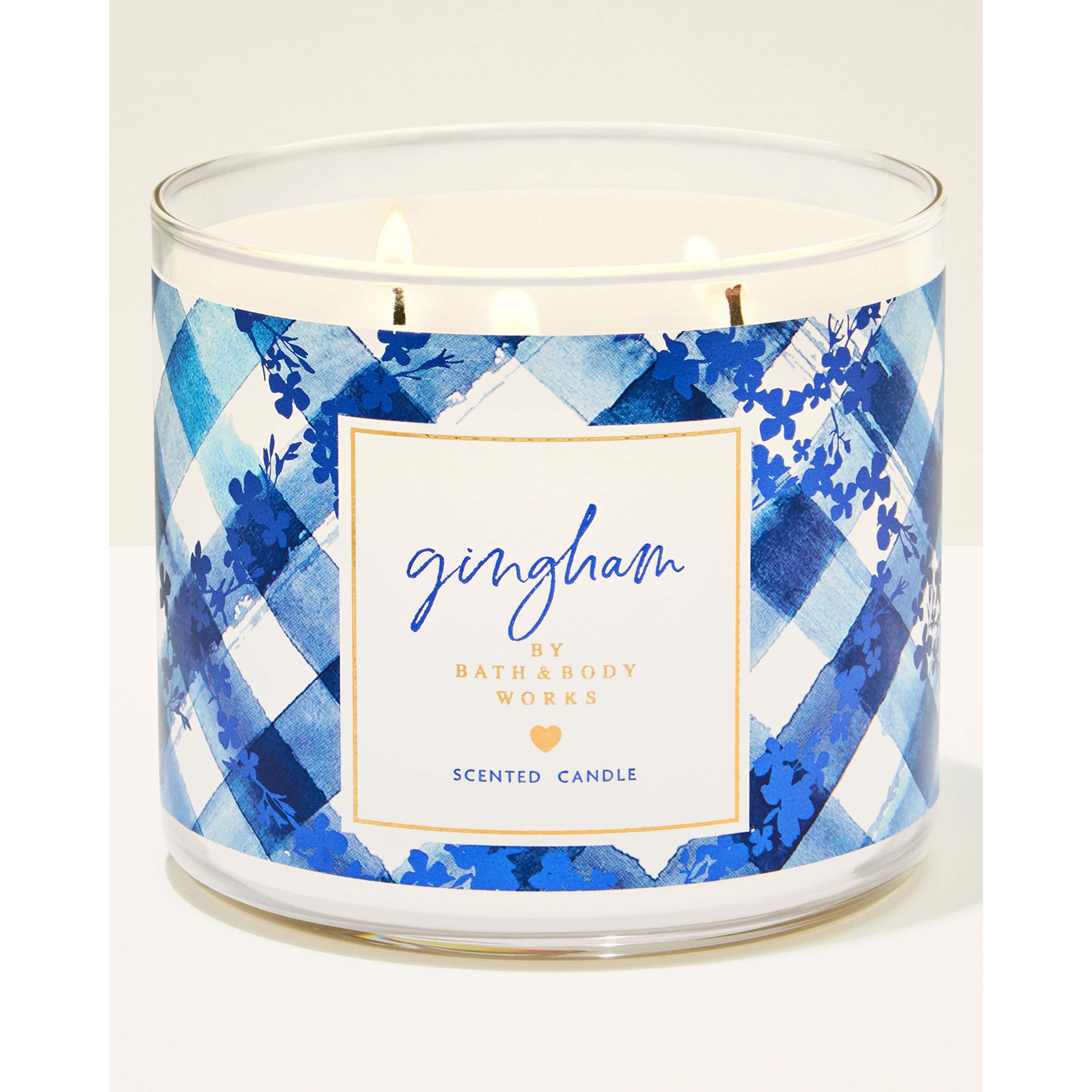 Gingham 3-Wick Candle