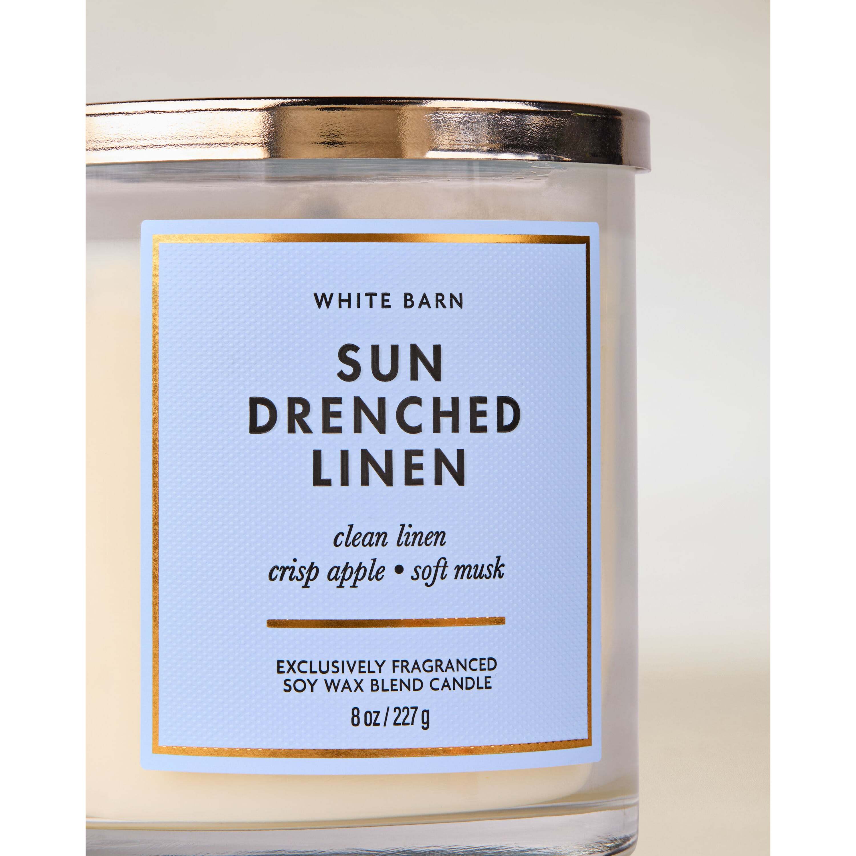 Sun Drenched Linen Single Wick Candle - Image 2