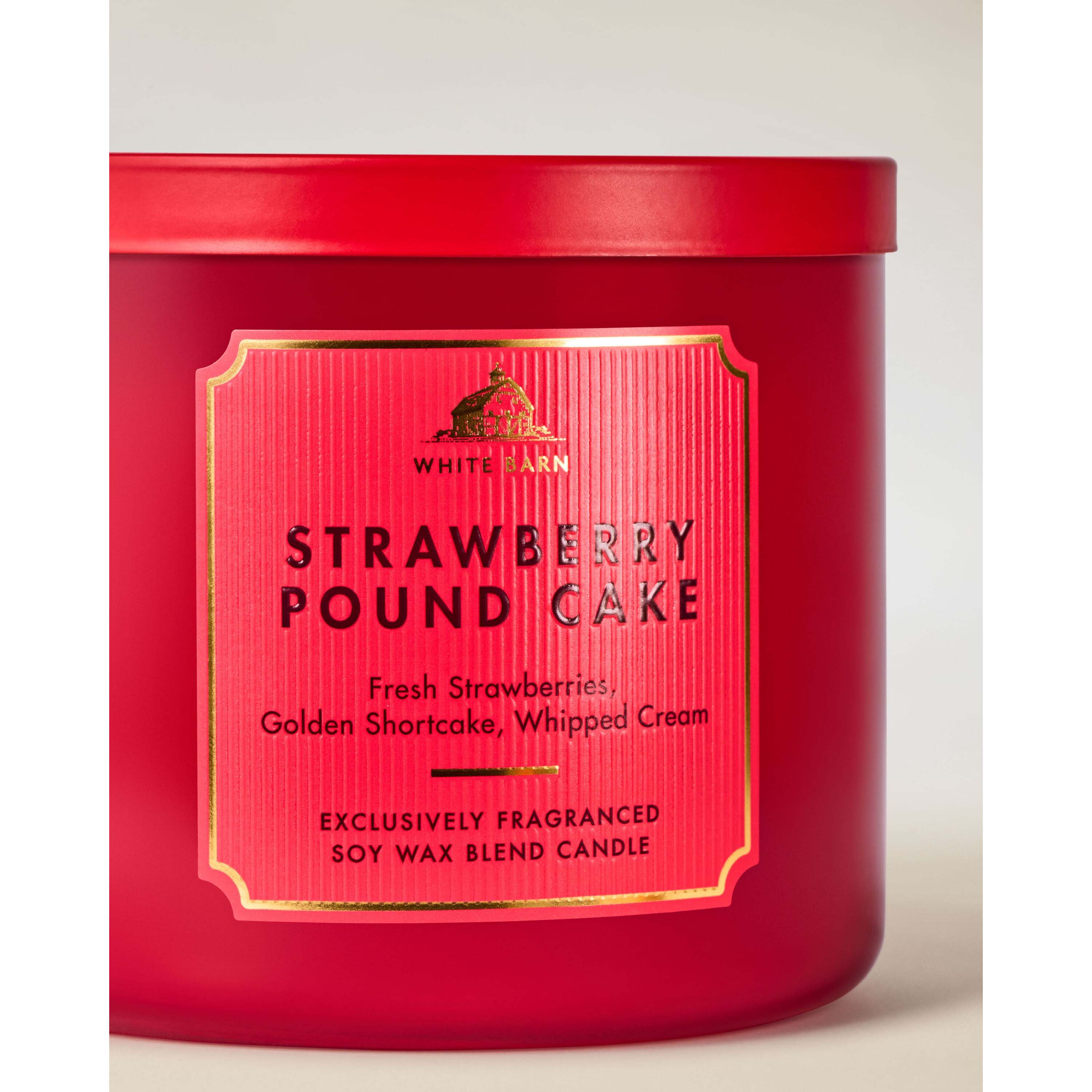 Strawberry Pound Cake 3-Wick Candle - Image 2