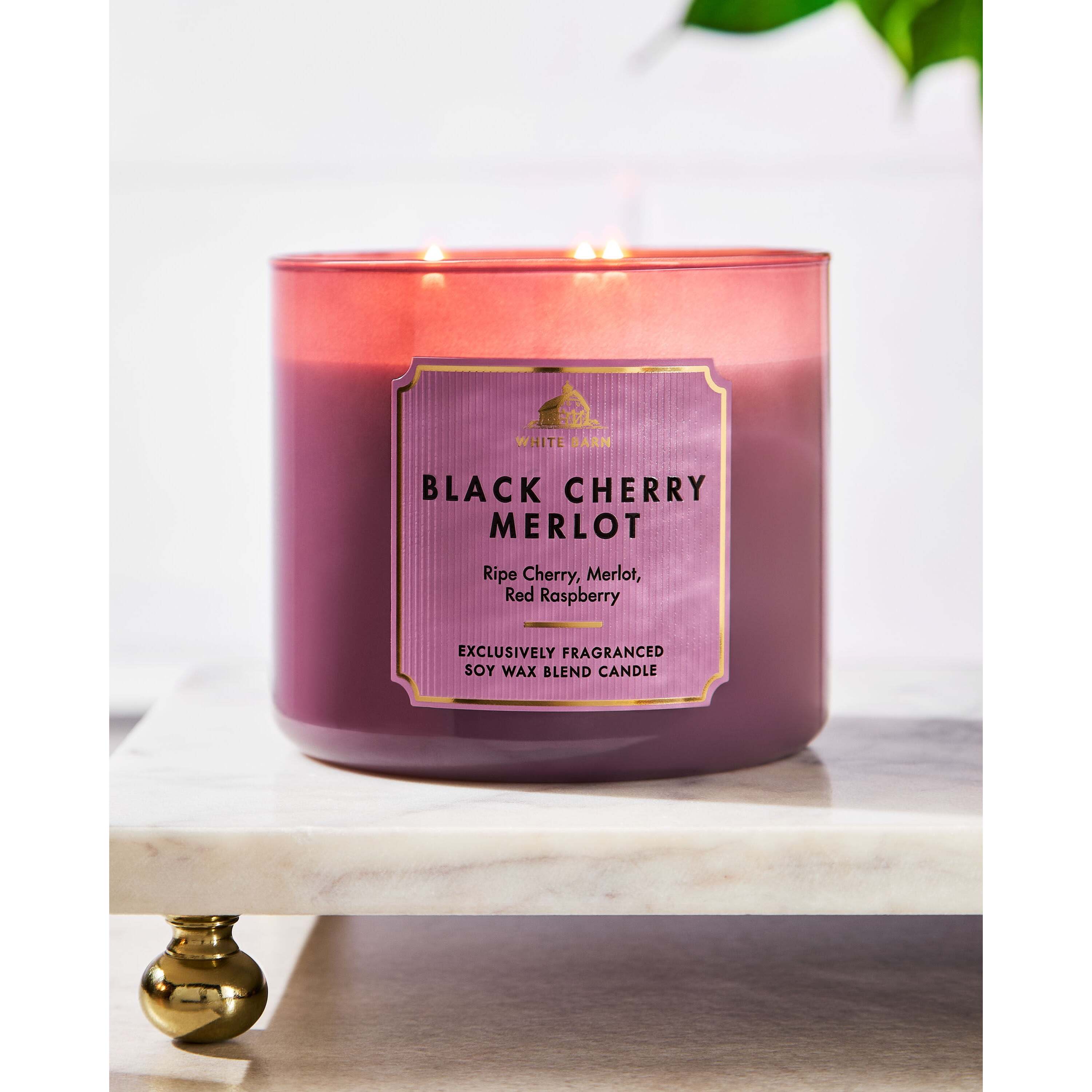 Black Cherry Merlot 3-Wick Candle - Image 6