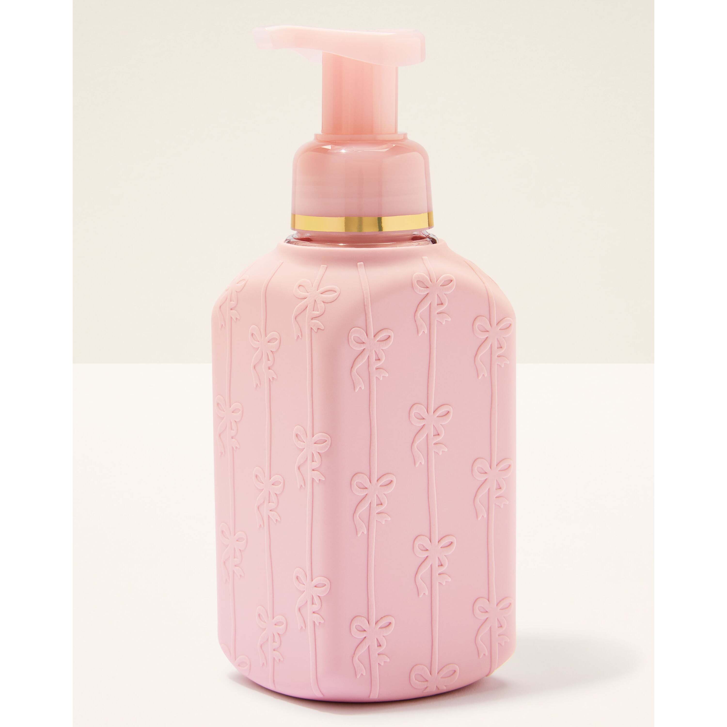 Pink Silicone Bows Gentle & Clean Foaming Hand Soap Dispenser
