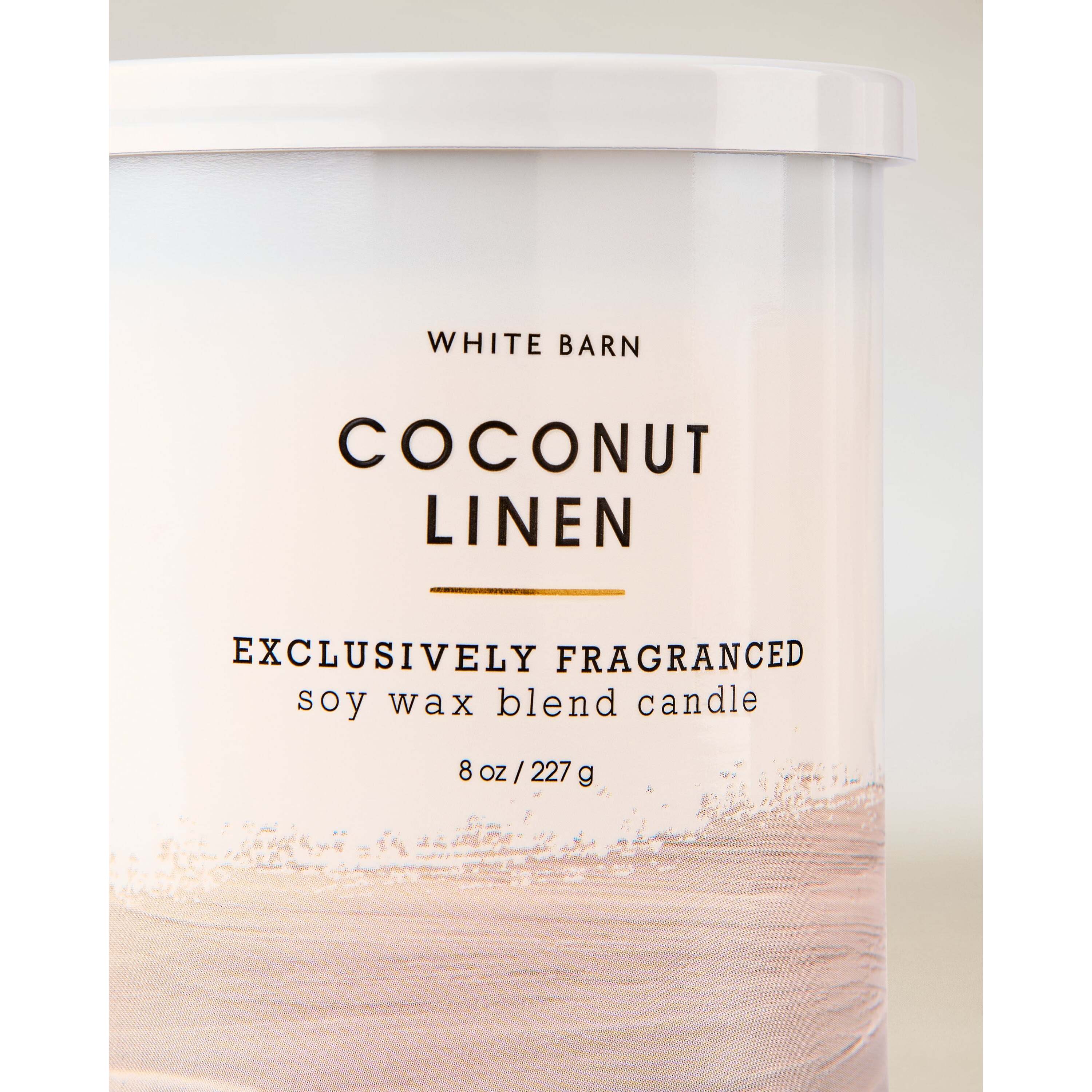 Coconut Linen Single Wick Candle - Image 2