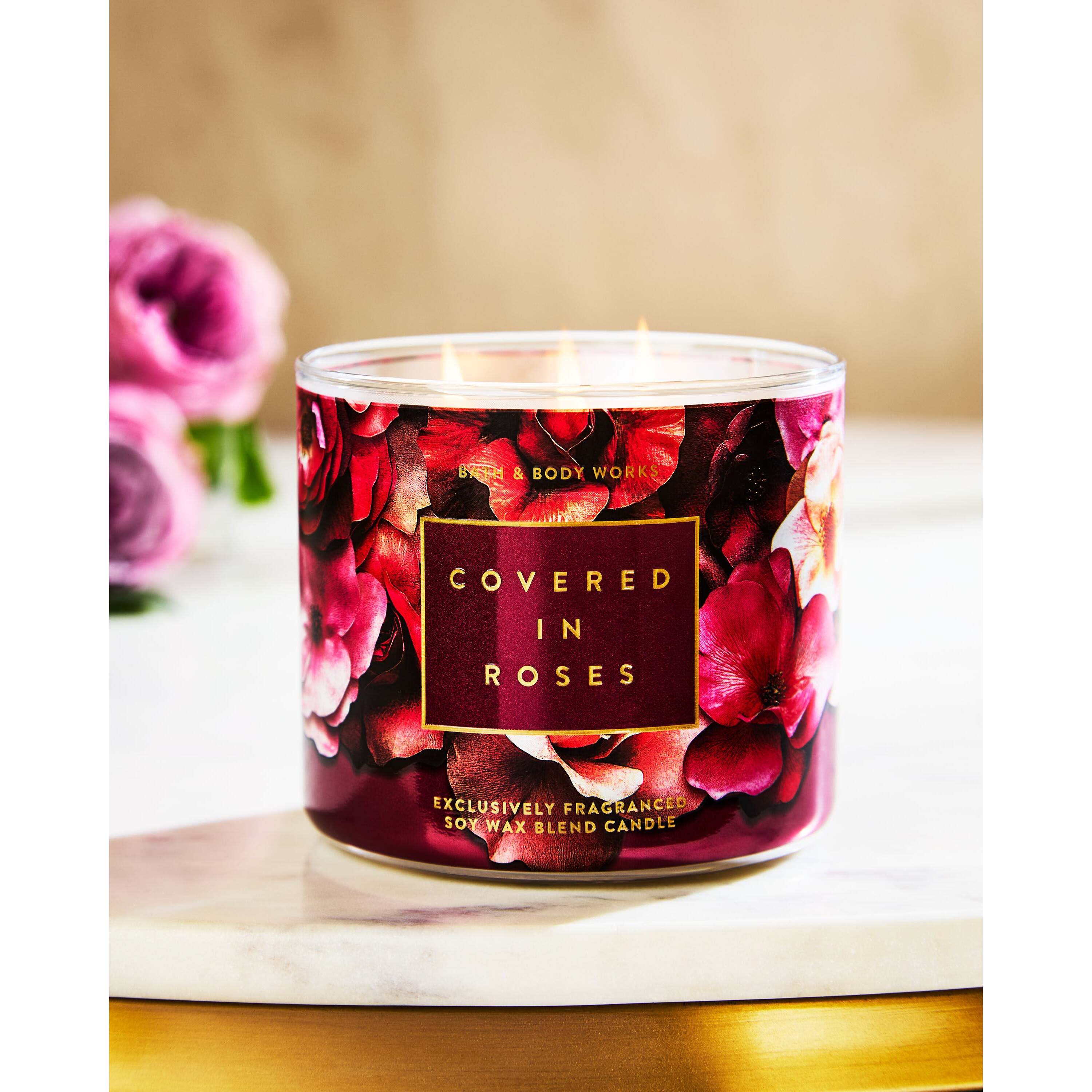 Covered In Roses 3-Wick Candle - Image 6