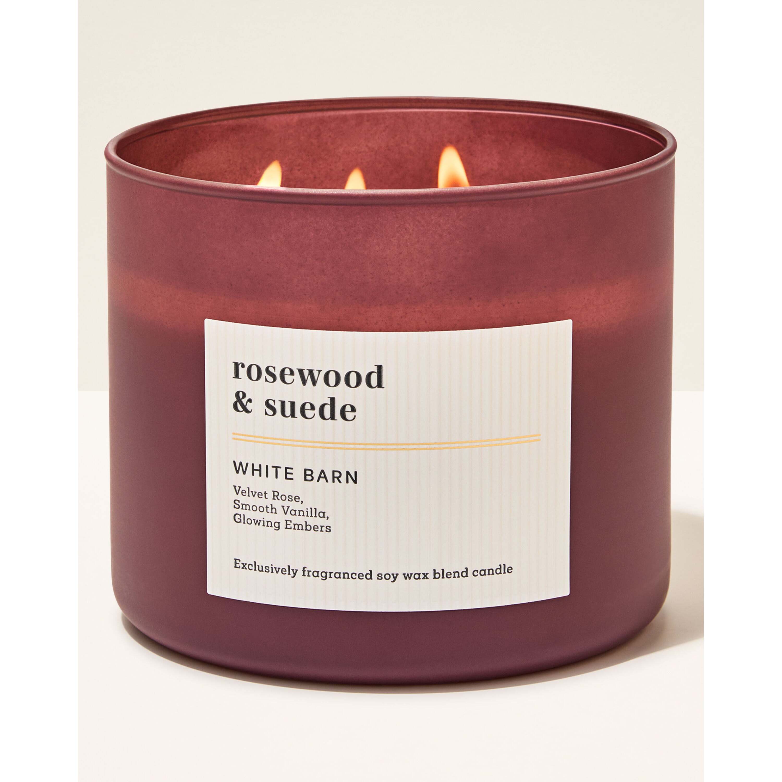 Rosewood & Suede 3-Wick Candle