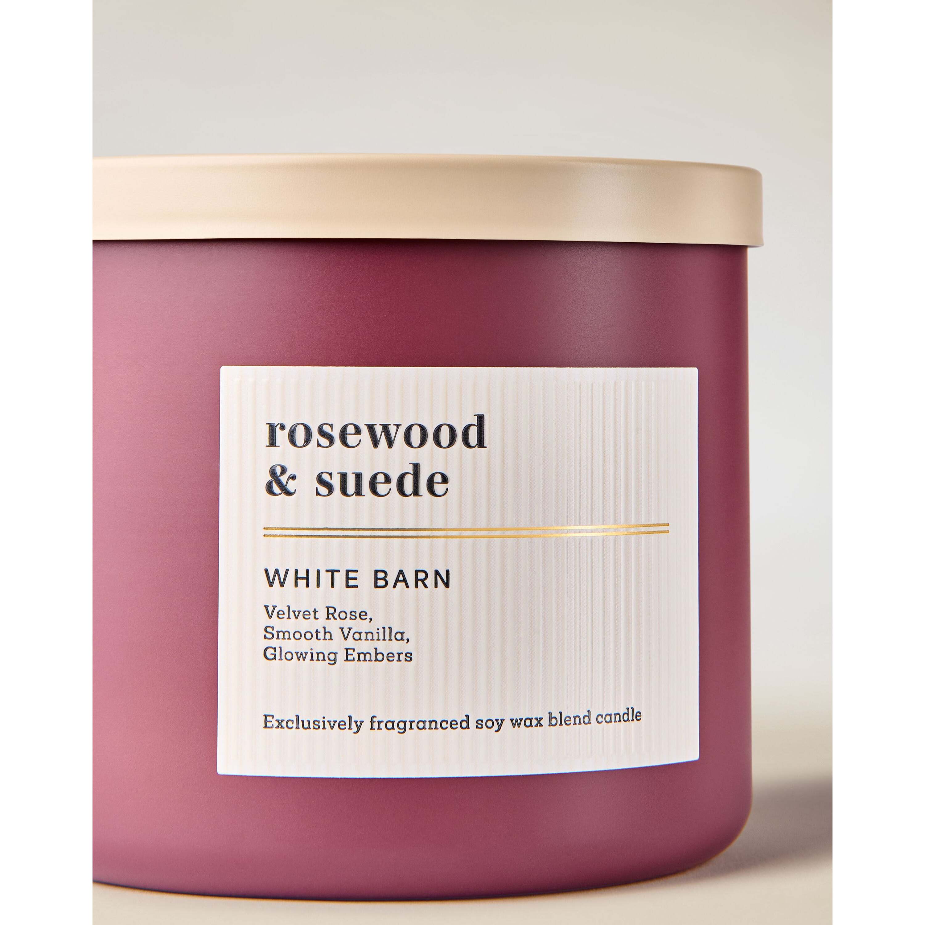 Rosewood & Suede 3-Wick Candle - Image 2