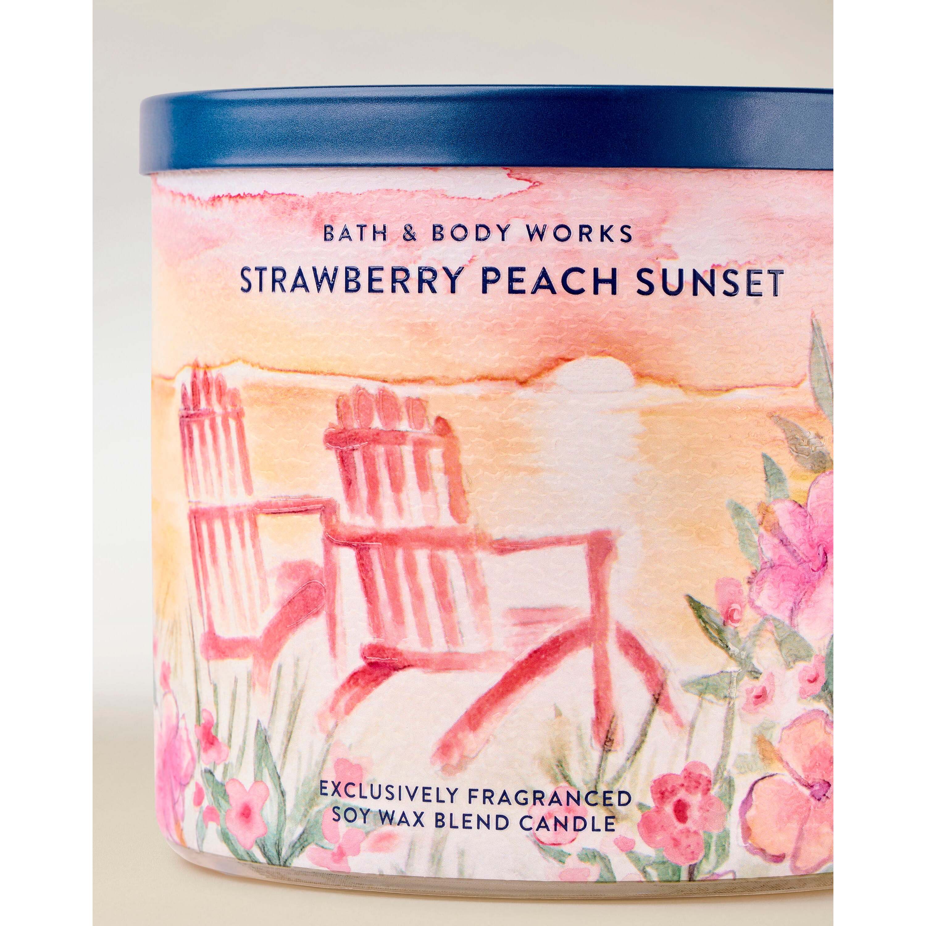 Strawberry Peach Sunset 3-Wick Candle - Image 2