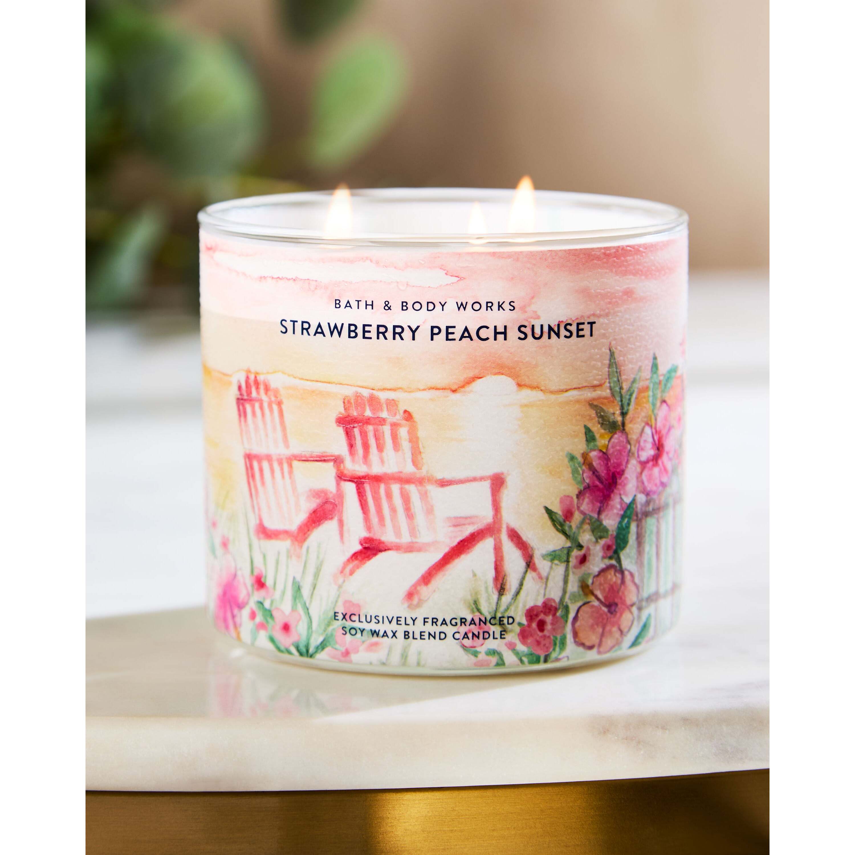 Strawberry Peach Sunset 3-Wick Candle - Image 6