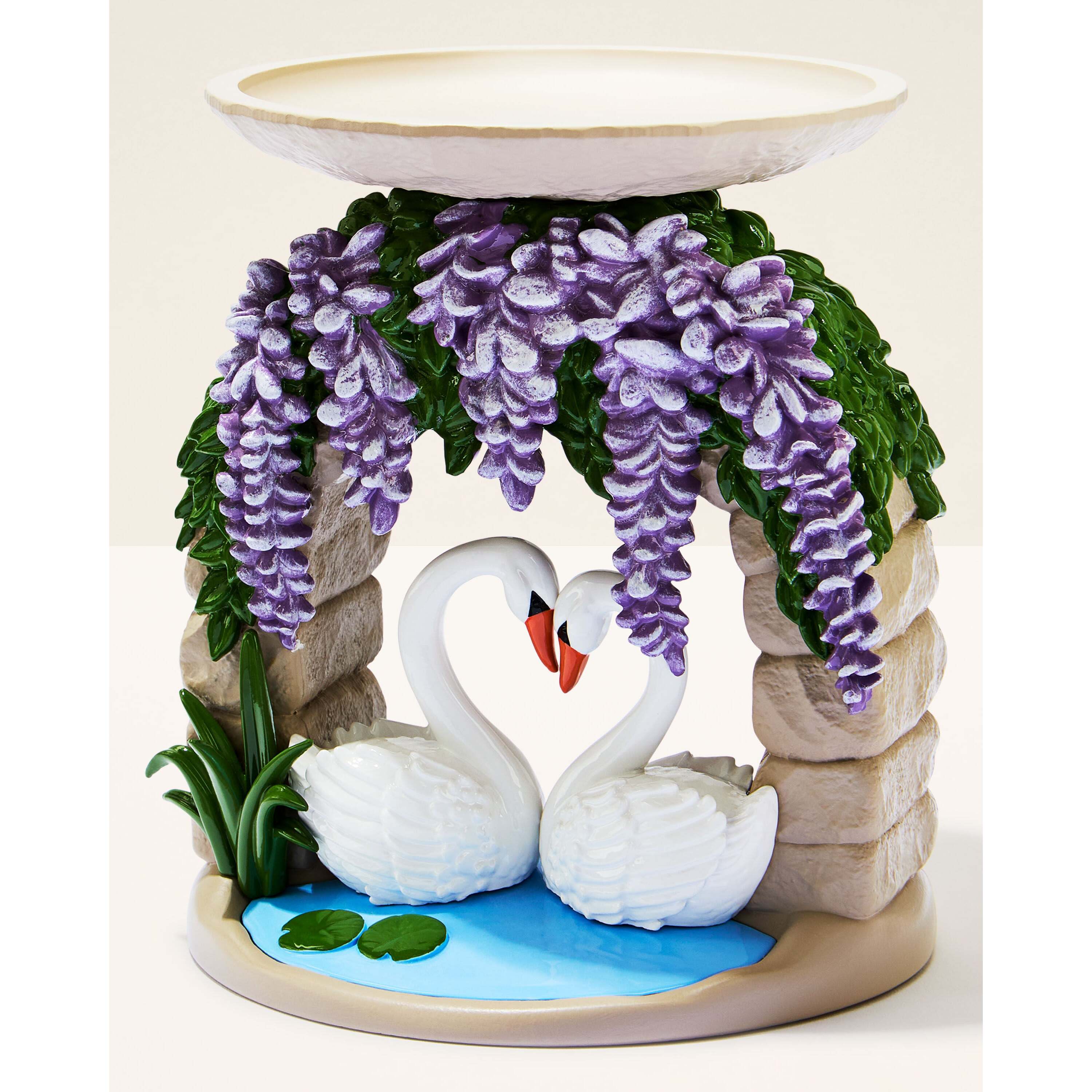 Swan Bridge Pedestal 3-Wick Candle Holder